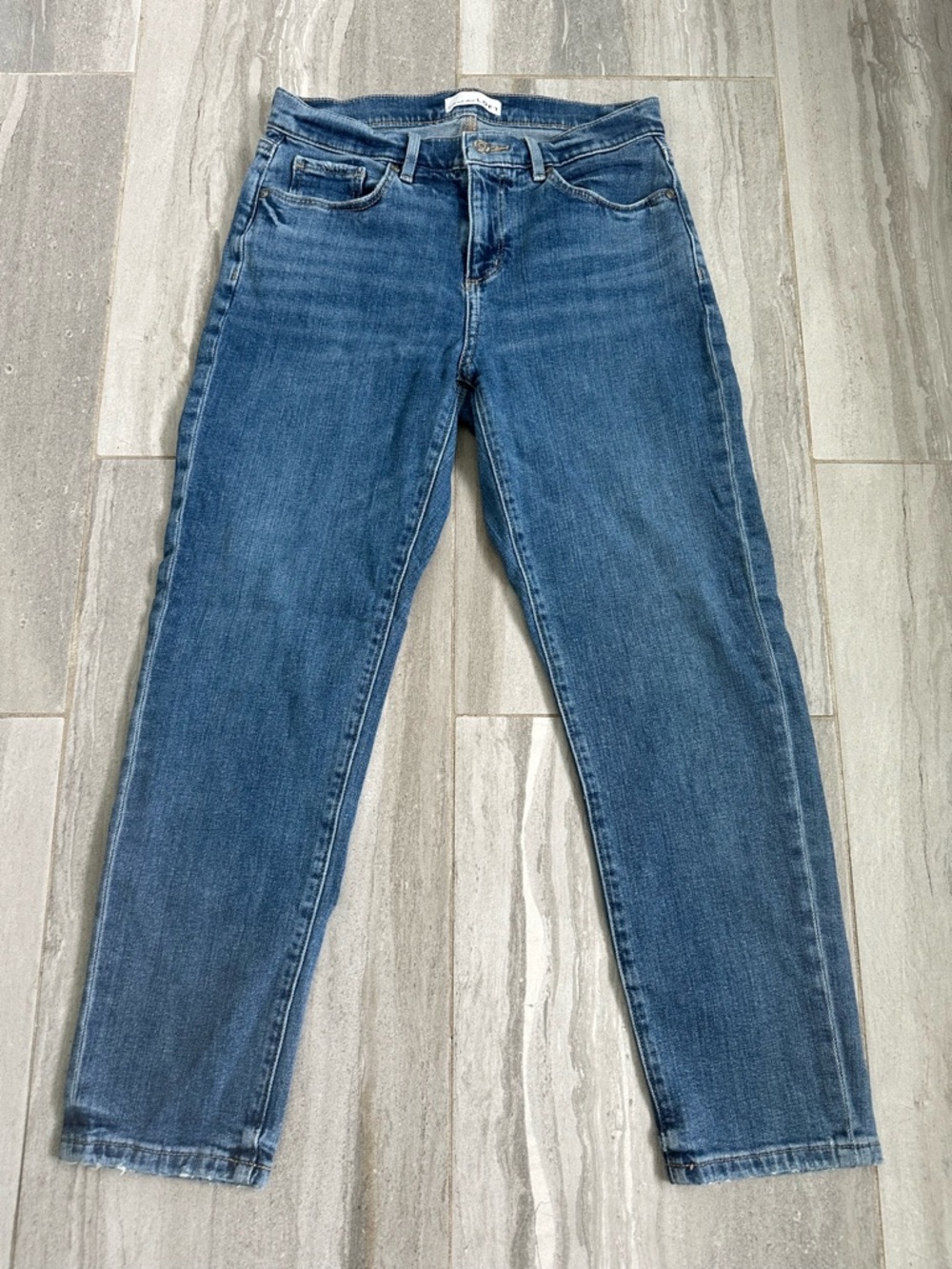 LOFT Mid Blue Straight-Leg Jeans